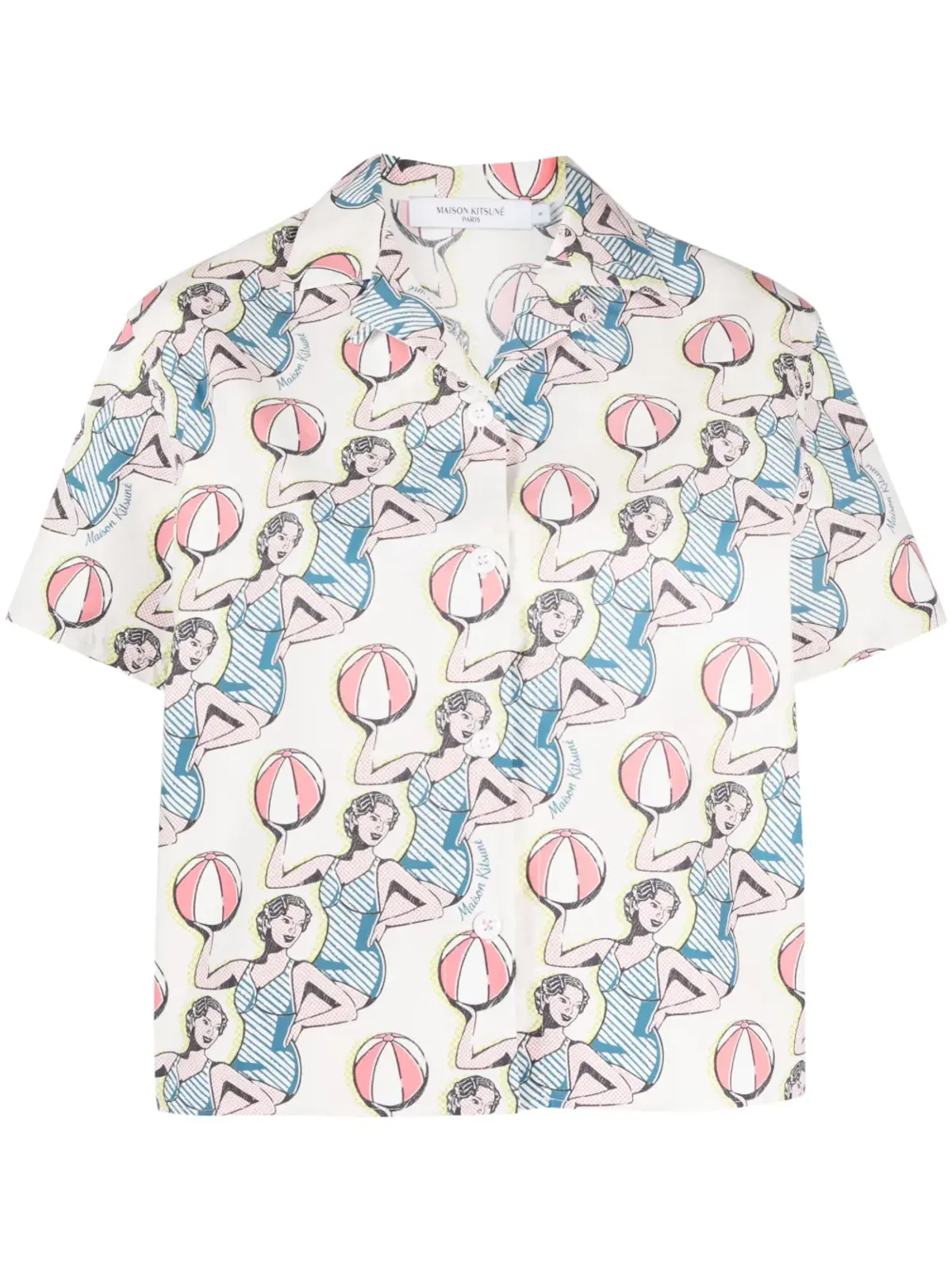 Maison Kitsuné グラフィックプリント コットンシャツ - ニュートラルカラー - 画像1