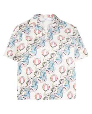 Maison Kitsuné グラフィックプリント コットンシャツ - ニュートラルカラー - サムネイル1
