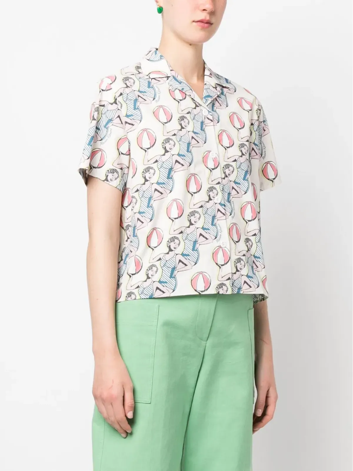 Maison Kitsuné グラフィックプリント コットンシャツ - ニュートラルカラー - 画像3