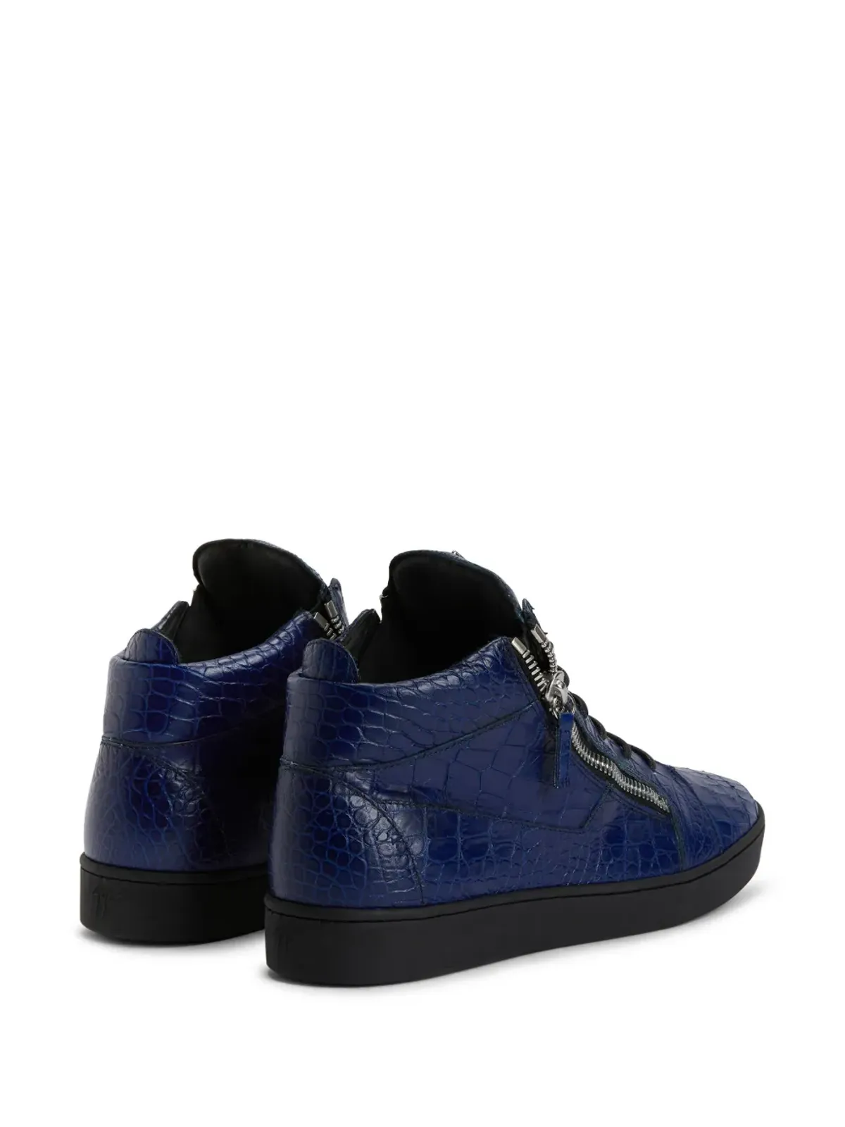 Giuseppe Zanotti クリス クロコダイルエフェクト ミッドトップ スニーカー - 画像3