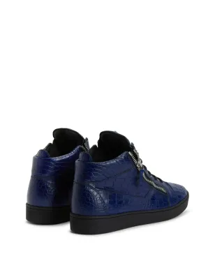 Giuseppe Zanotti クリス クロコダイルエフェクト ミッドトップ スニーカー - サムネイル3