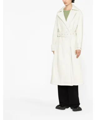 STAND STUDIO Emily double-breasted belted trench coat - Green - サムネイル2