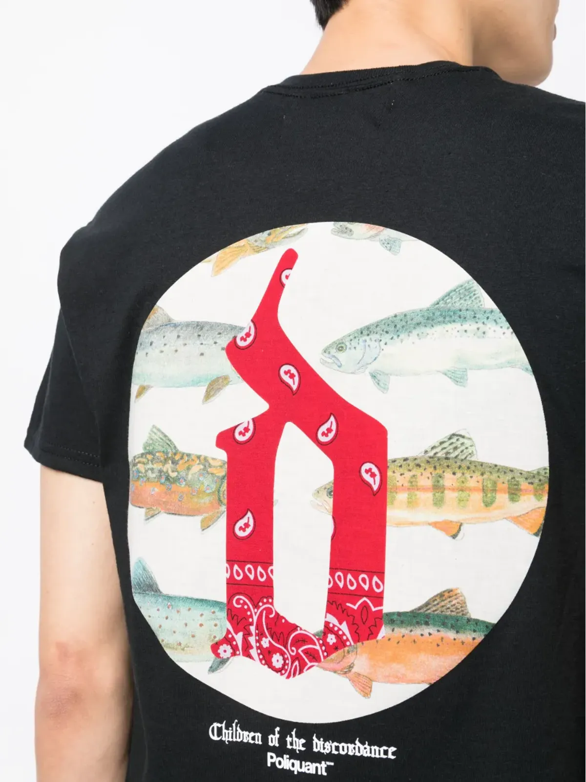 Children Of The Discordance グラフィックプリント コットン Tシャツ - ブラック - 画像5