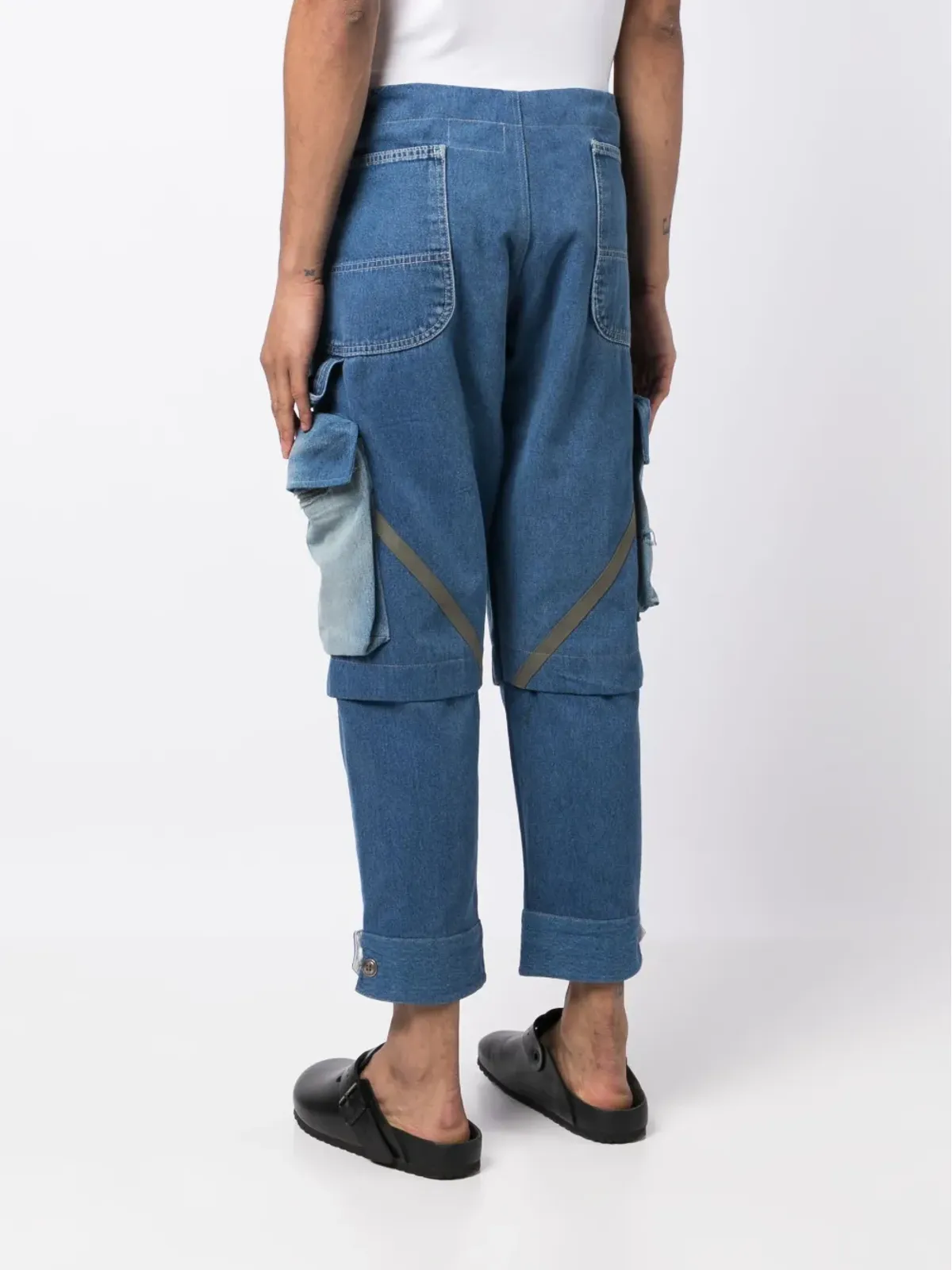 Greg Lauren パネルド テーパードジーンズ - 画像4