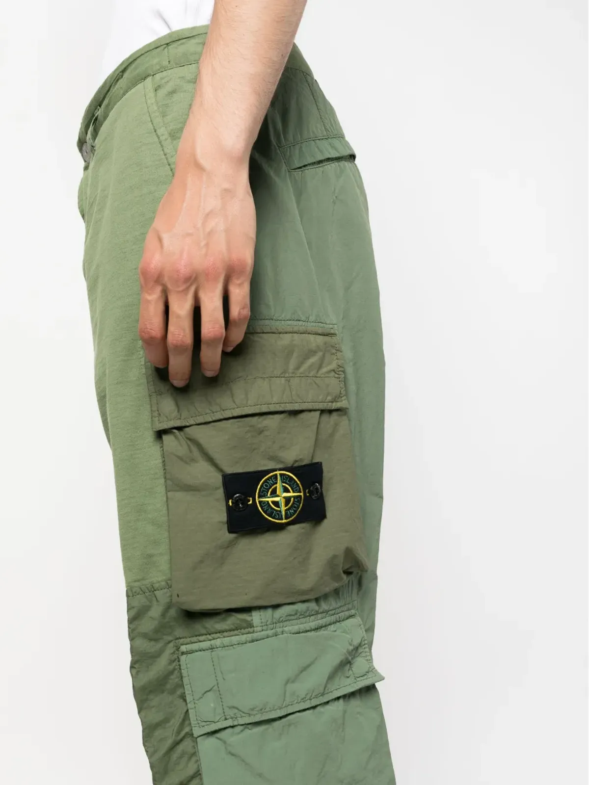 Stone Island パネルデザインのストレートレッグカーゴパンツ - 画像5