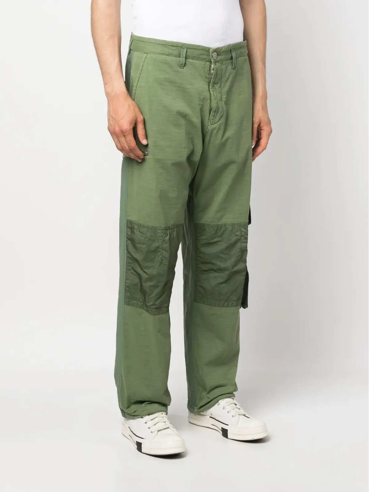 Stone Island パネルデザインのストレートレッグカーゴパンツ - 画像3