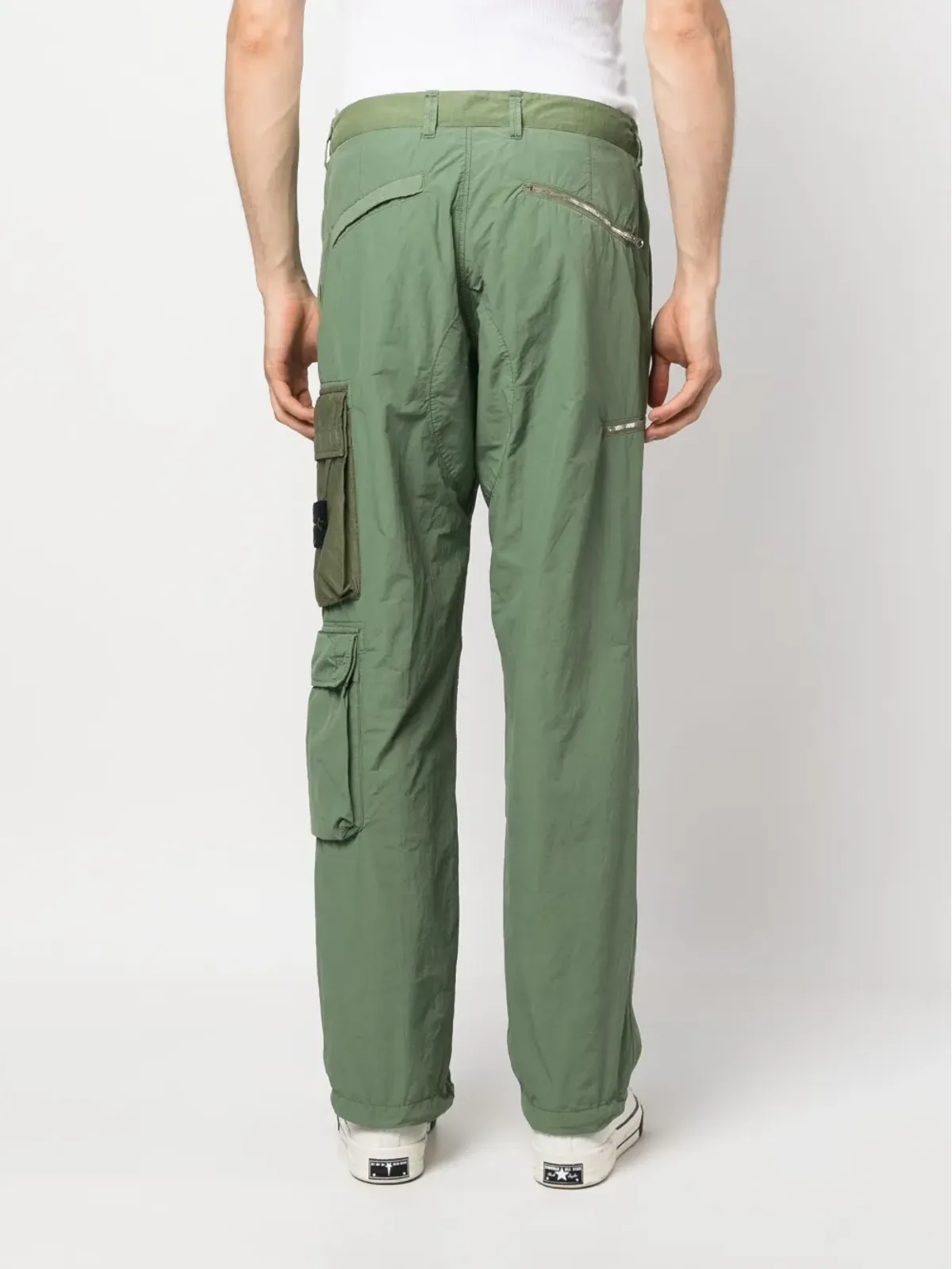 Stone Island パネルデザインのストレートレッグカーゴパンツ - 画像4