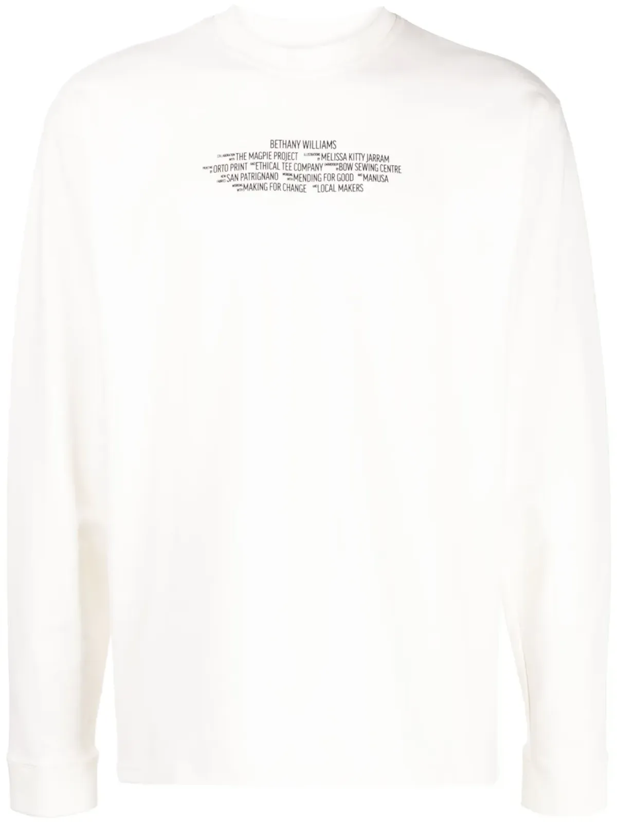 Bethany Williams ロゴプリント長袖Tシャツ - 画像1