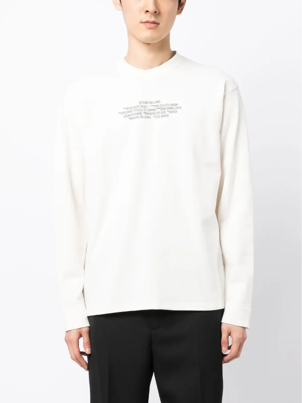 Bethany Williams ロゴプリント長袖Tシャツ - 画像3