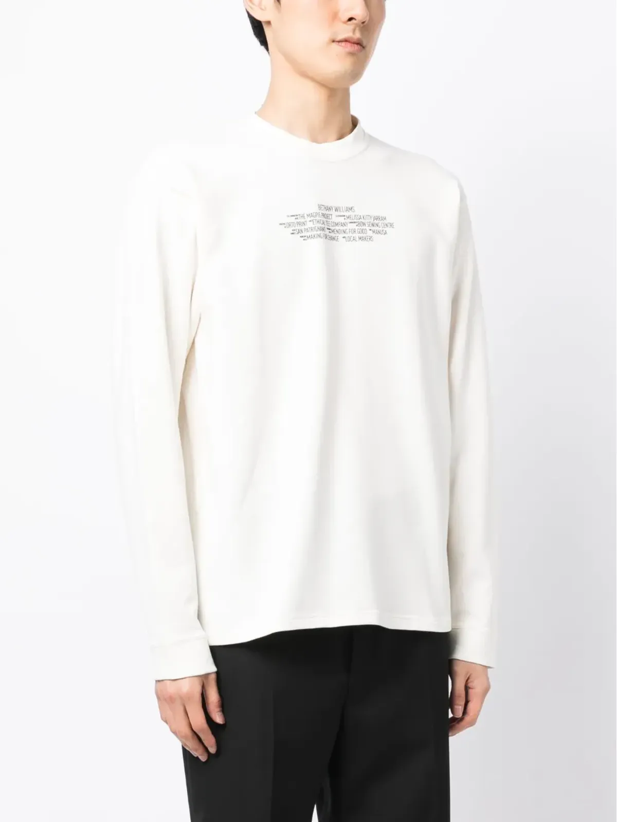Bethany Williams ロゴプリント長袖Tシャツ - 画像4