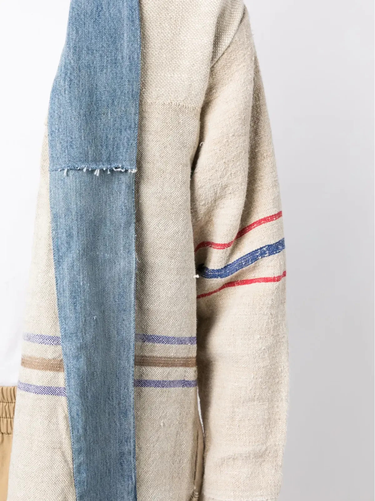Greg Lauren + ストライプ柄パネルドジャケット - 画像5
