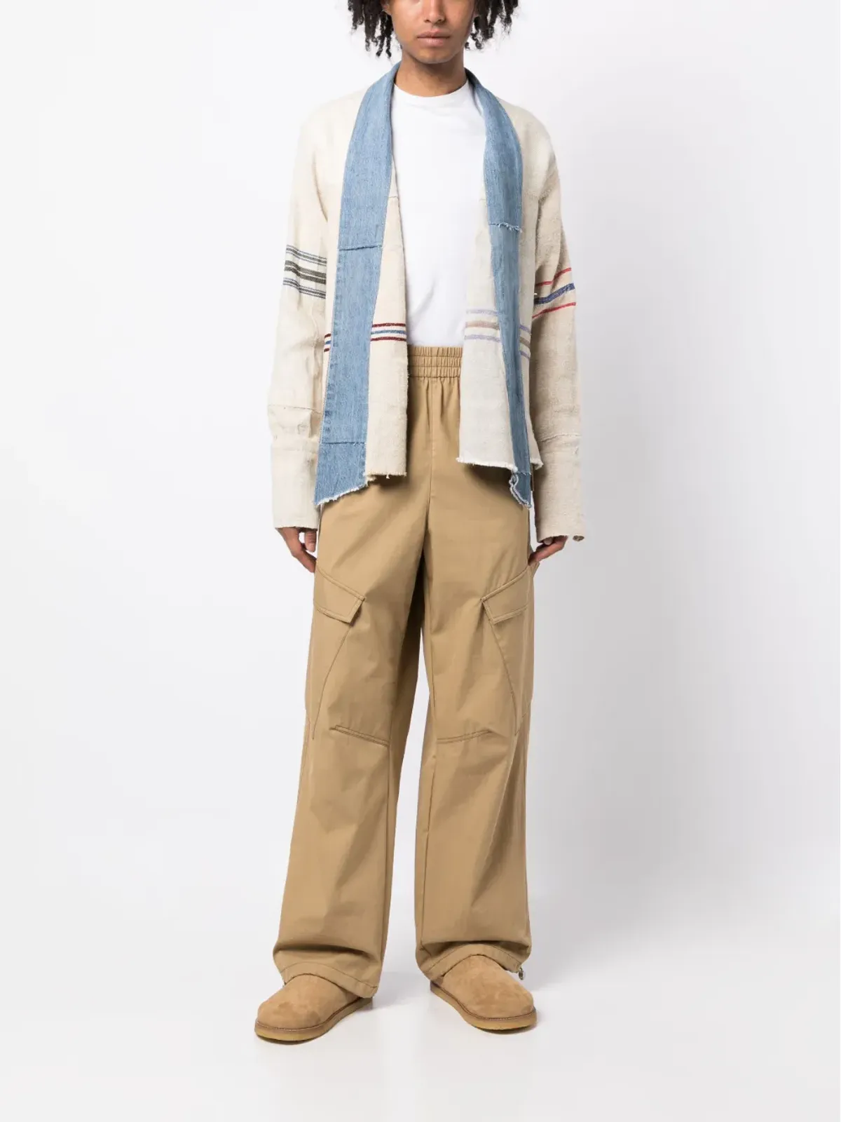 Greg Lauren + ストライプ柄パネルドジャケット - 画像2