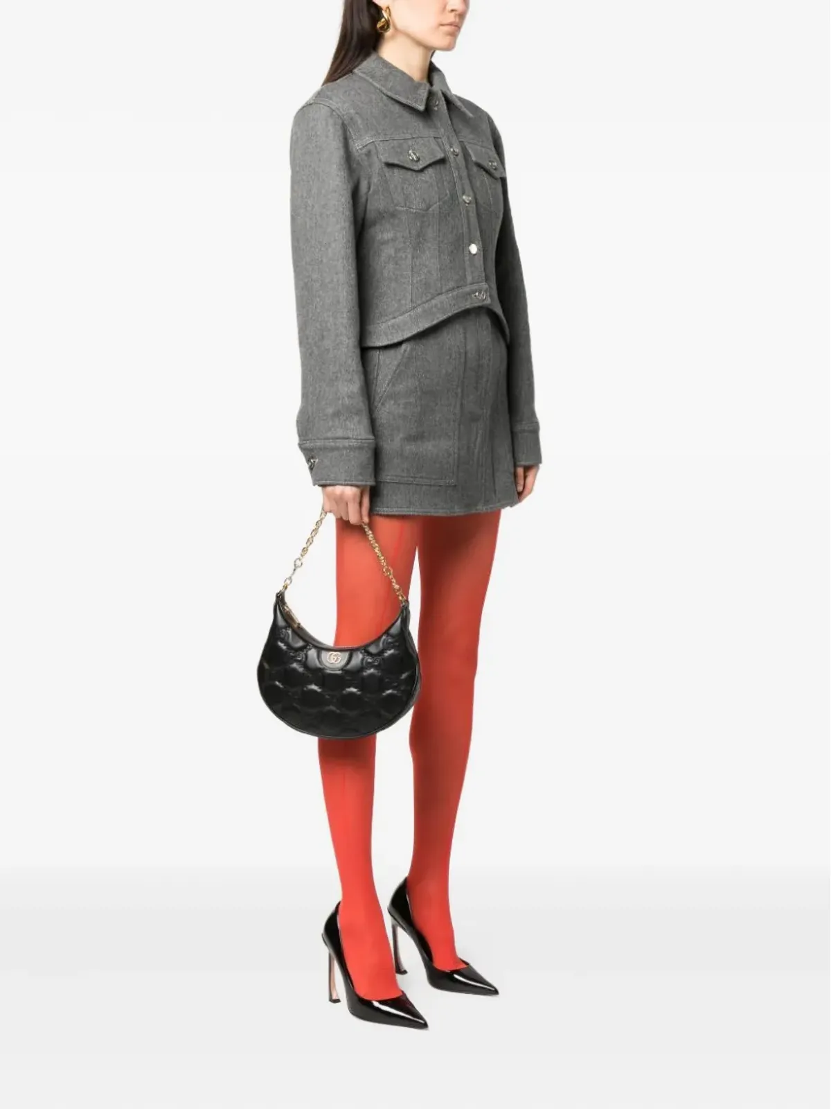Gucci 小型GGマテラッセショルダーバッグ - ブラック - 画像2
