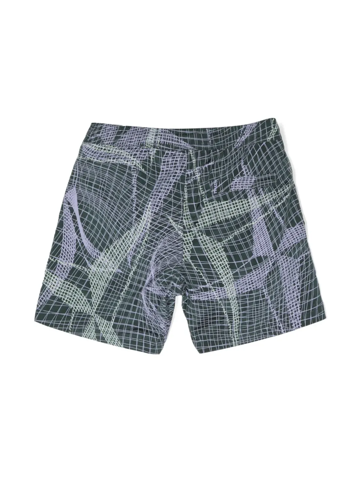 Stone Island Junior Compass-patch abstract-print Swim Shorts - グリーン - 画像2