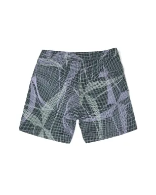 Stone Island Junior Compass-patch abstract-print Swim Shorts - グリーン - サムネイル2
