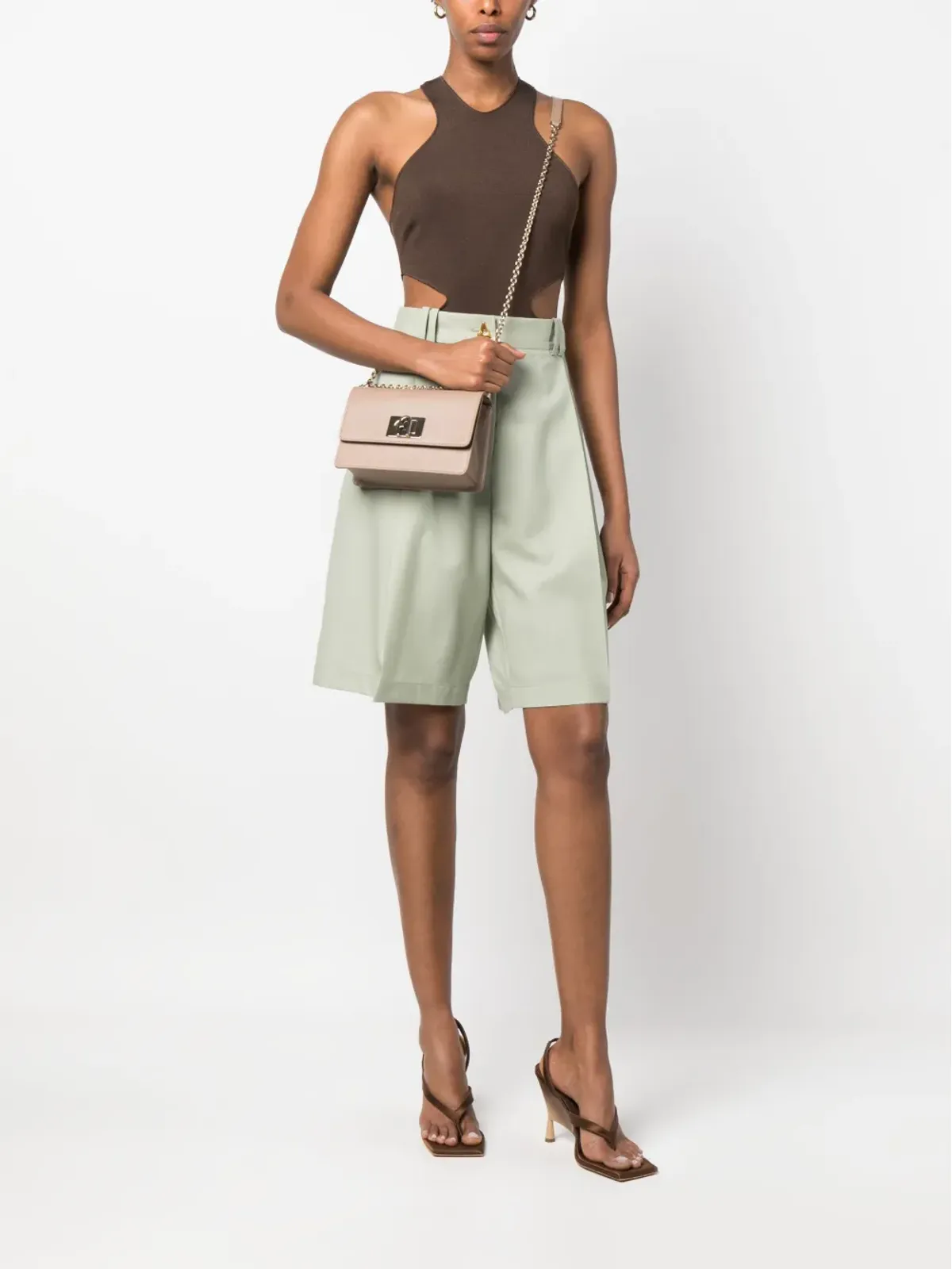Furla ミニ1927 レザー クロスボディバッグ - 画像2