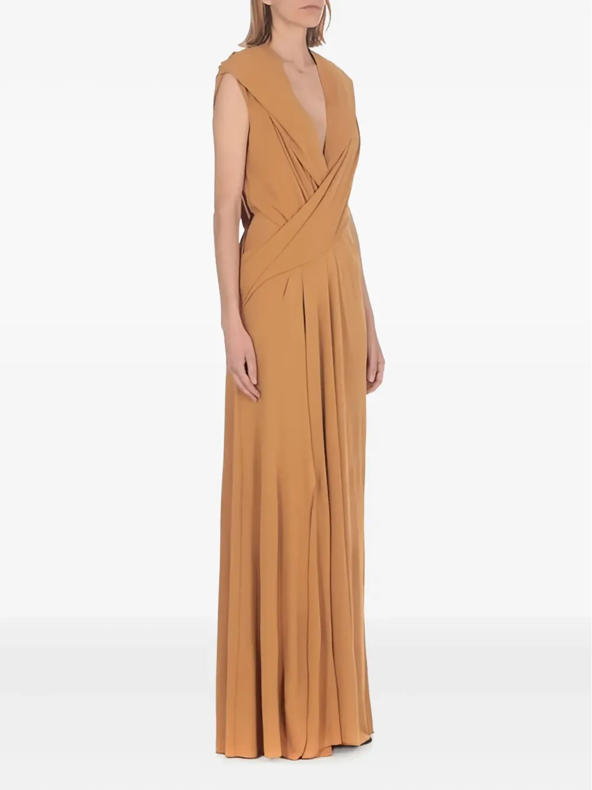 Alberta Ferretti ドレープディテール付きマキシドレス - 画像3