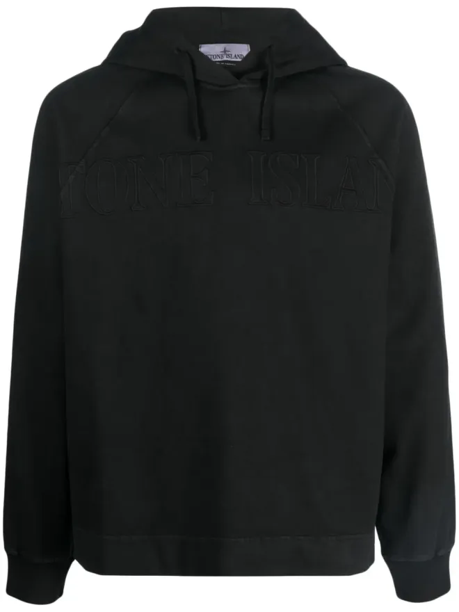 Stone Island Stone Island ロゴプリント コットン フーディの商品画像