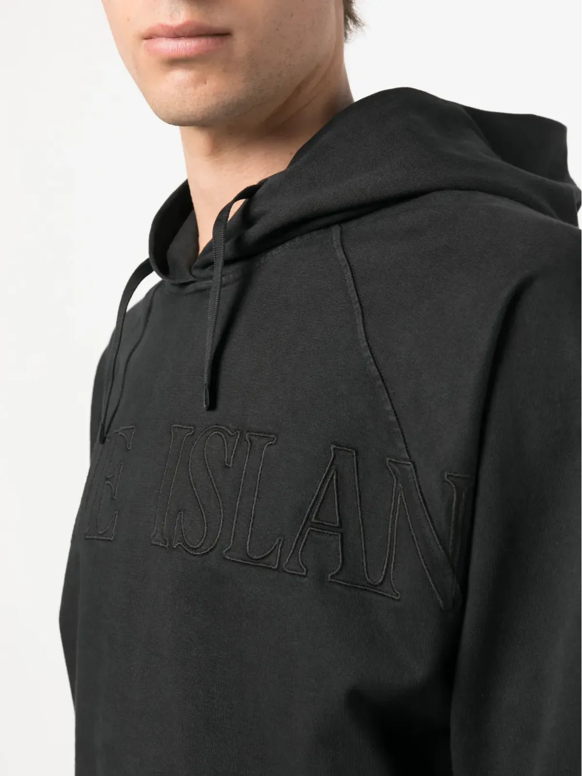 Stone Island ロゴプリント コットン フーディ - 画像5
