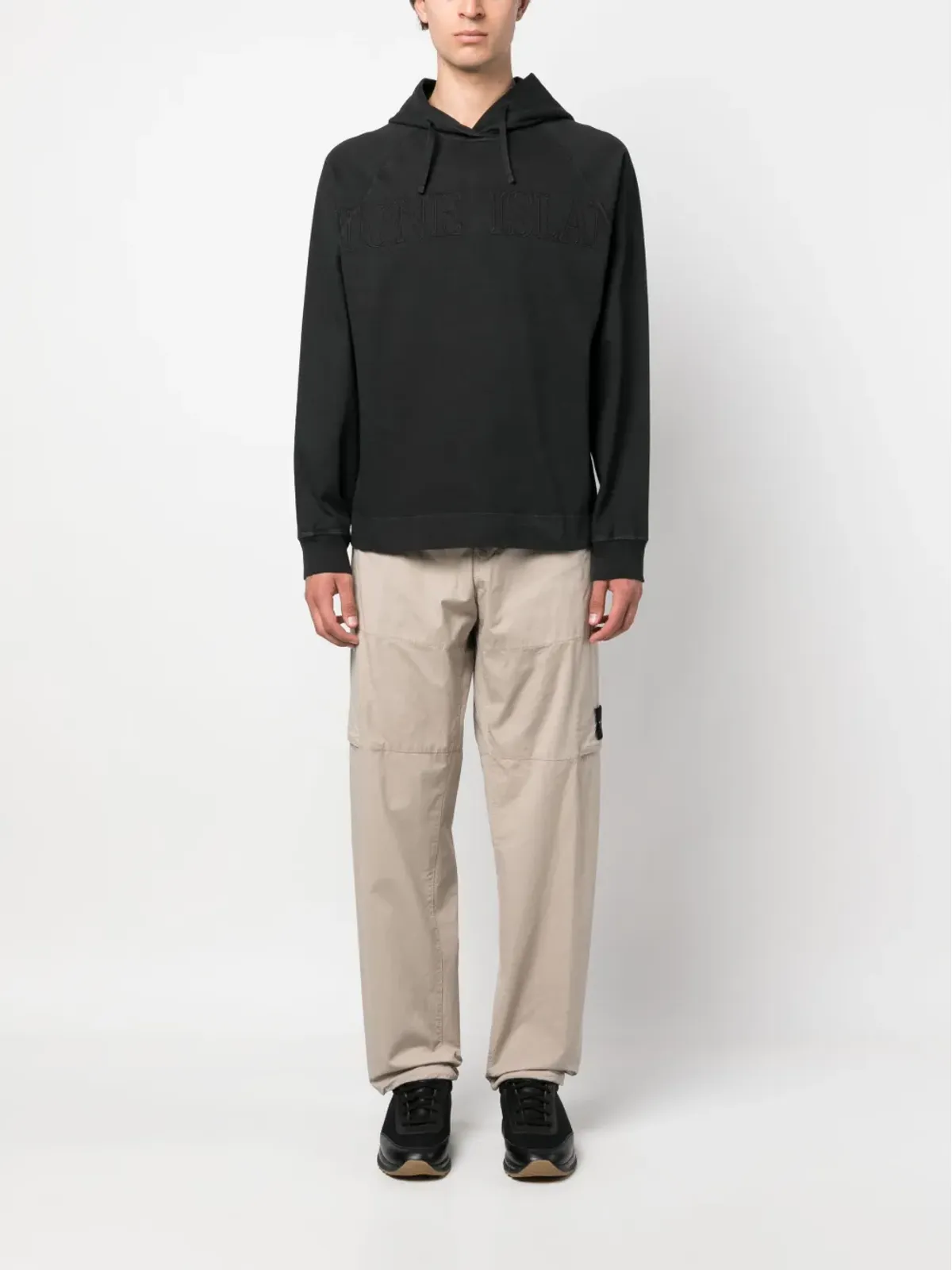 Stone Island ロゴプリント コットン フーディ - 画像2