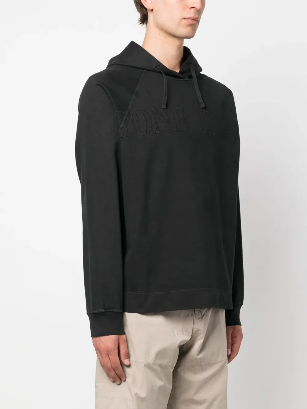 Stone Island ロゴプリント コットン フーディ - 画像3