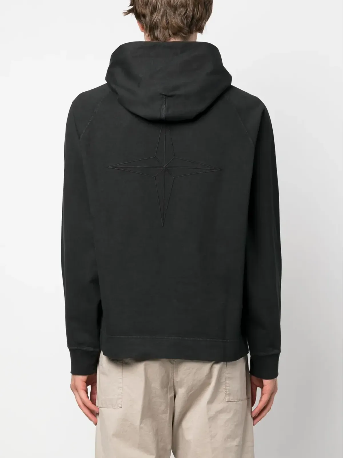 Stone Island ロゴプリント コットン フーディ - 画像4