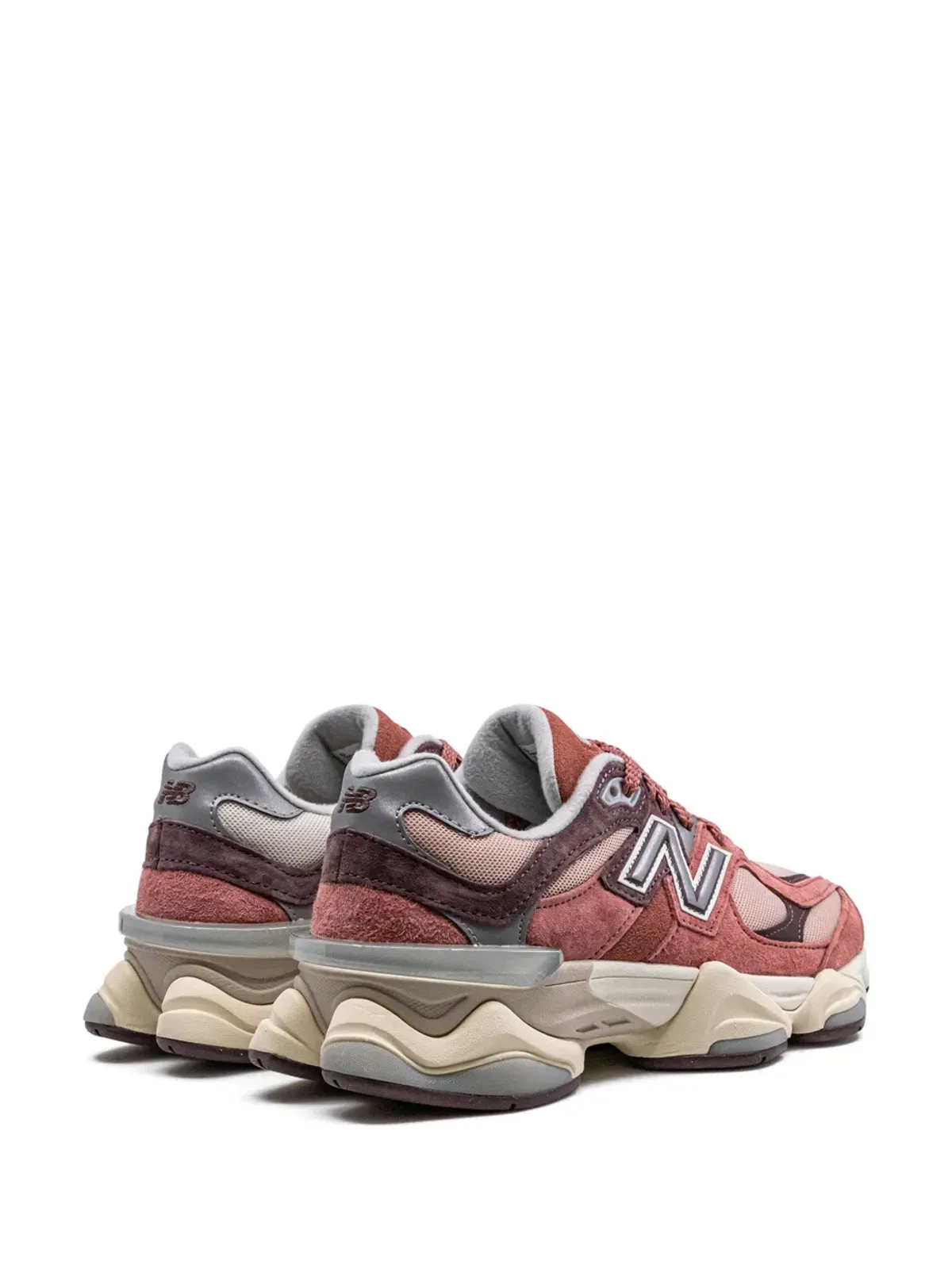 New Balance 9060 ミネラルレッド/トリュフ スニーカー - 画像3