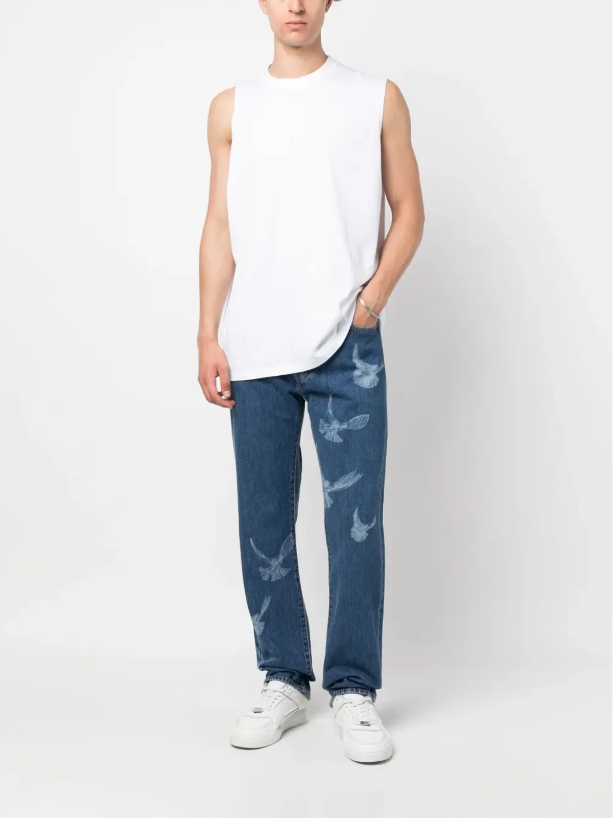 Levi's ロゴパッチ ストレートジーンズ - 画像2
