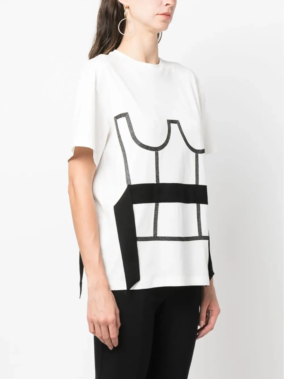 Murmur トロンプ・ロワイユ コルセット風 Tシャツ - 画像3