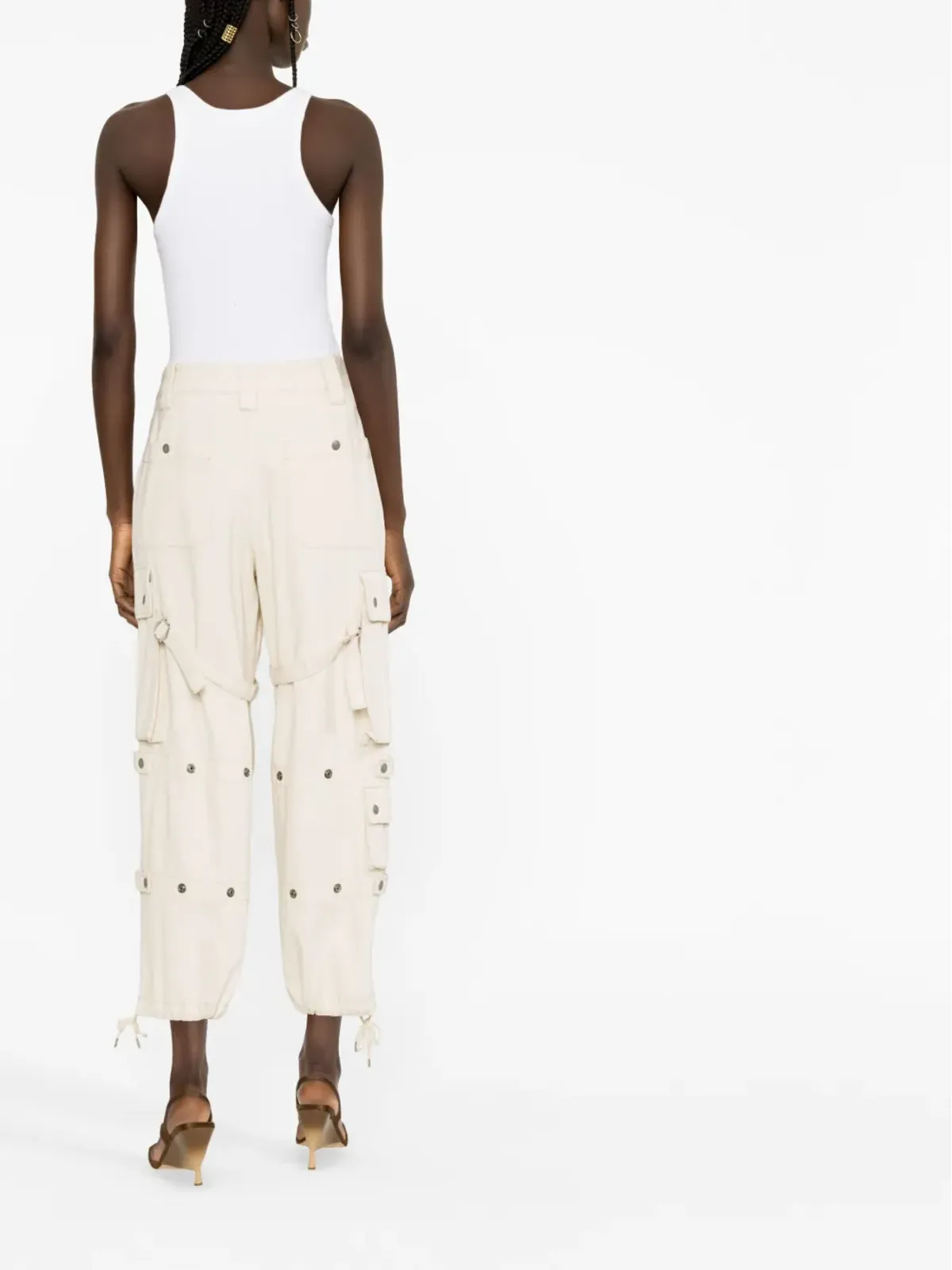 ISABEL MARANT エローレ クロップドカーゴパンツ - 画像3