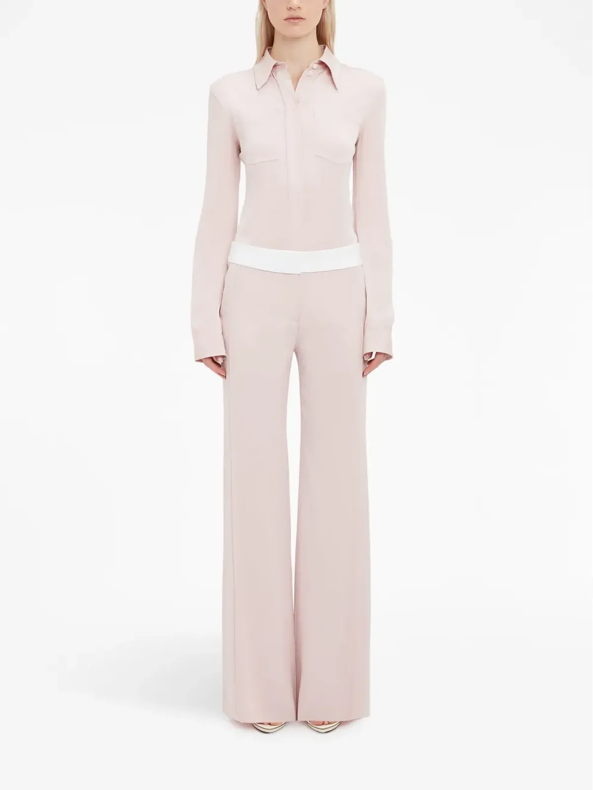 Victoria Beckham サイドパネルディテールのフレアパンツ - 画像2