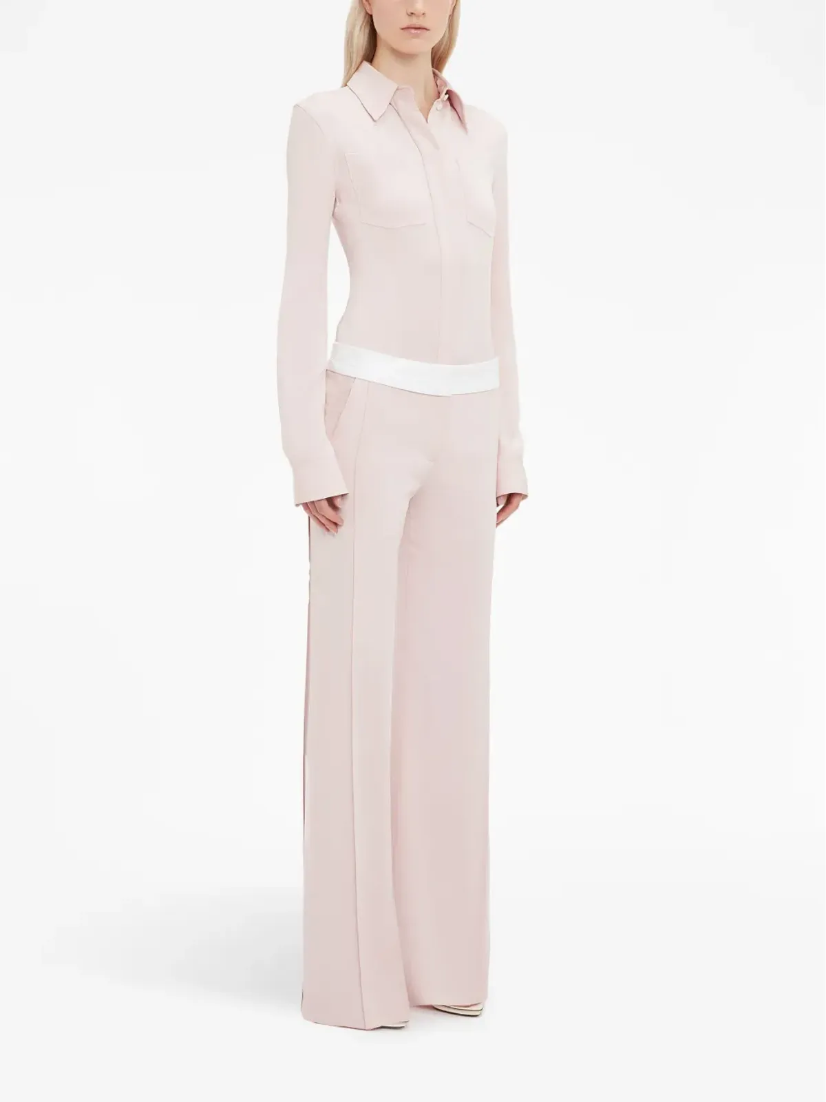Victoria Beckham サイドパネルディテールのフレアパンツ - 画像3