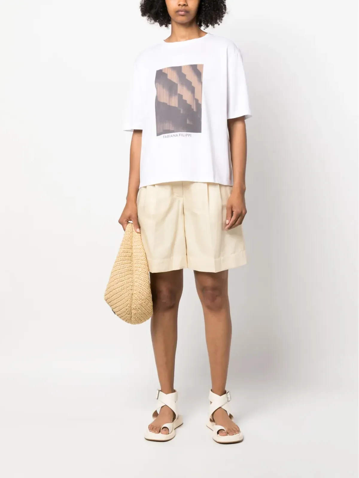 Fabiana Filippi グラフィックプリント コットン Tシャツ - 画像2