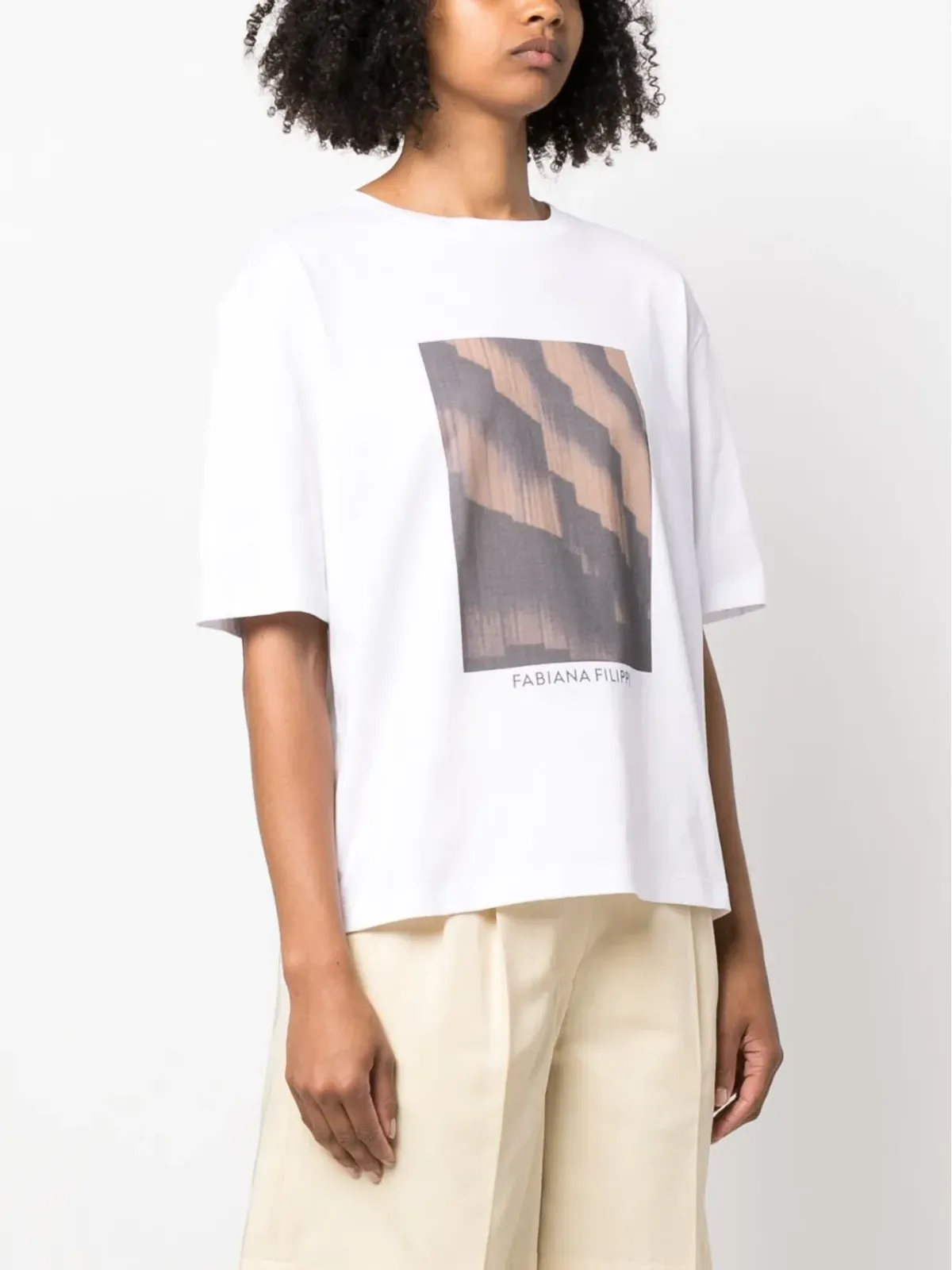 Fabiana Filippi グラフィックプリント コットン Tシャツ - 画像3