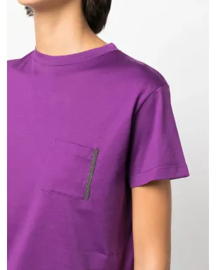 Fabiana Filippi チェーンディテール付きコットンTシャツ - サムネイル5