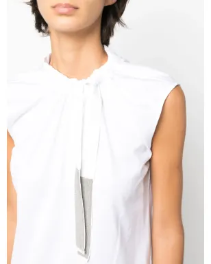 Fabiana Filippi ドローストリングコットンタンクトップ - サムネイル5