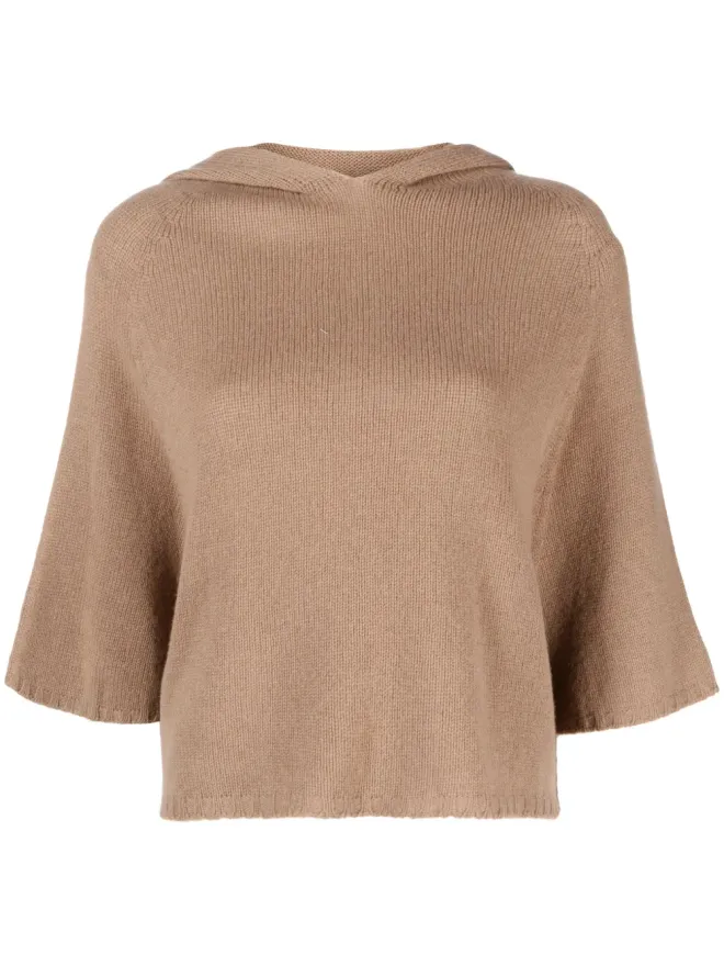 Fabiana Filippi Fabiana Filippi 七分袖フード付きニットプルオーバーの商品画像