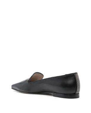 Fabiana Filippi rhinestone-embellished leather loafers - Black - サムネイル3