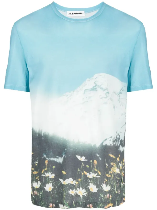 Jil Sander Jil Sander グラフィックプリント コットン Tシャツの商品画像