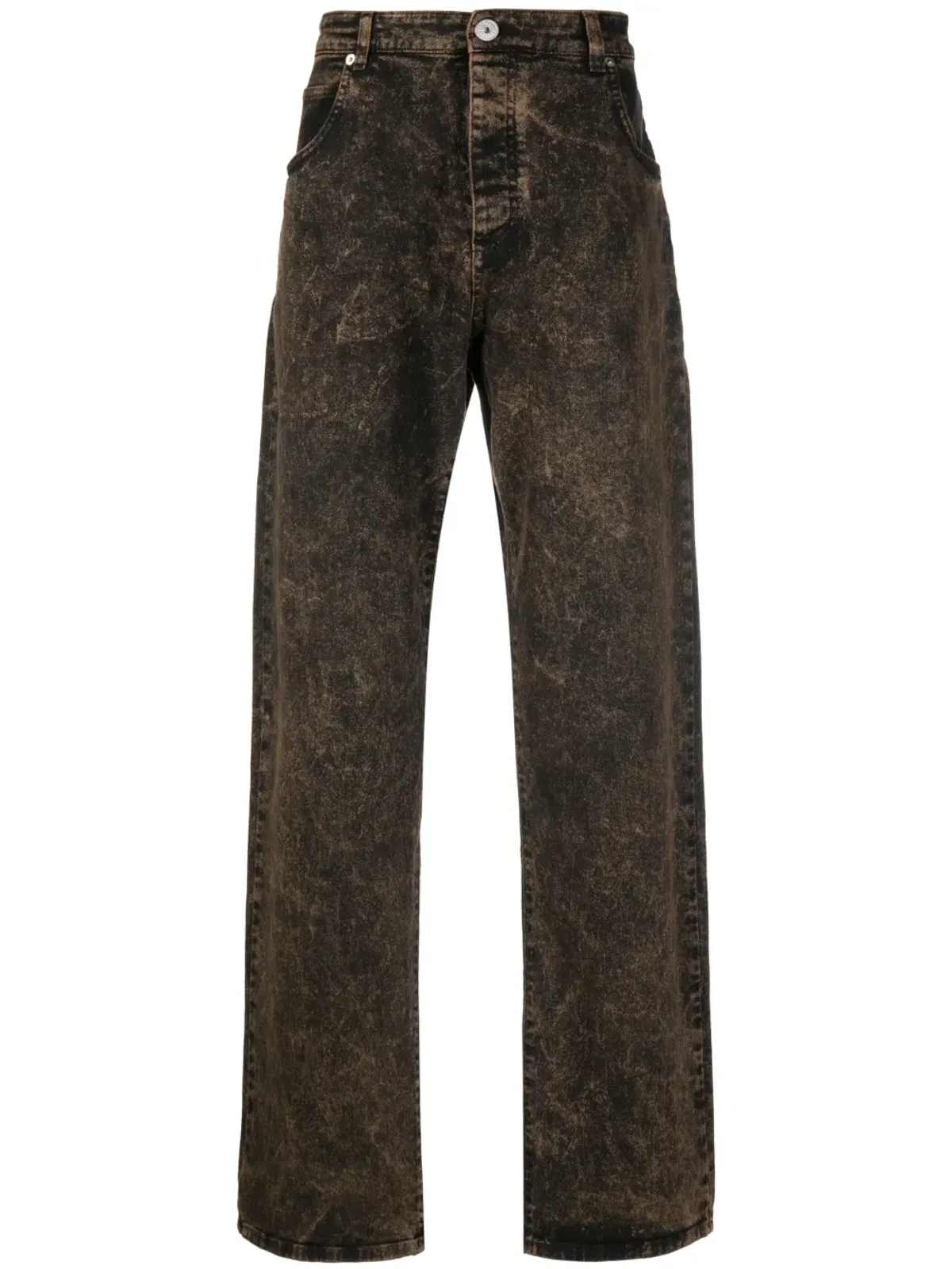 Balmain ダメージ加工デニムジーンズ - ブラック - 画像1