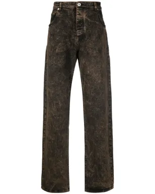 Balmain ダメージ加工デニムジーンズ - ブラック - サムネイル1