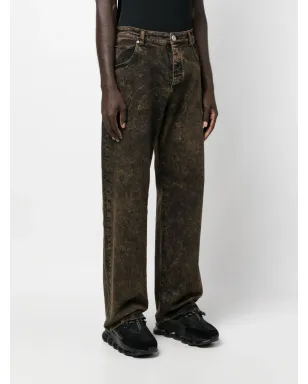 Balmain ダメージ加工デニムジーンズ - ブラック - サムネイル3
