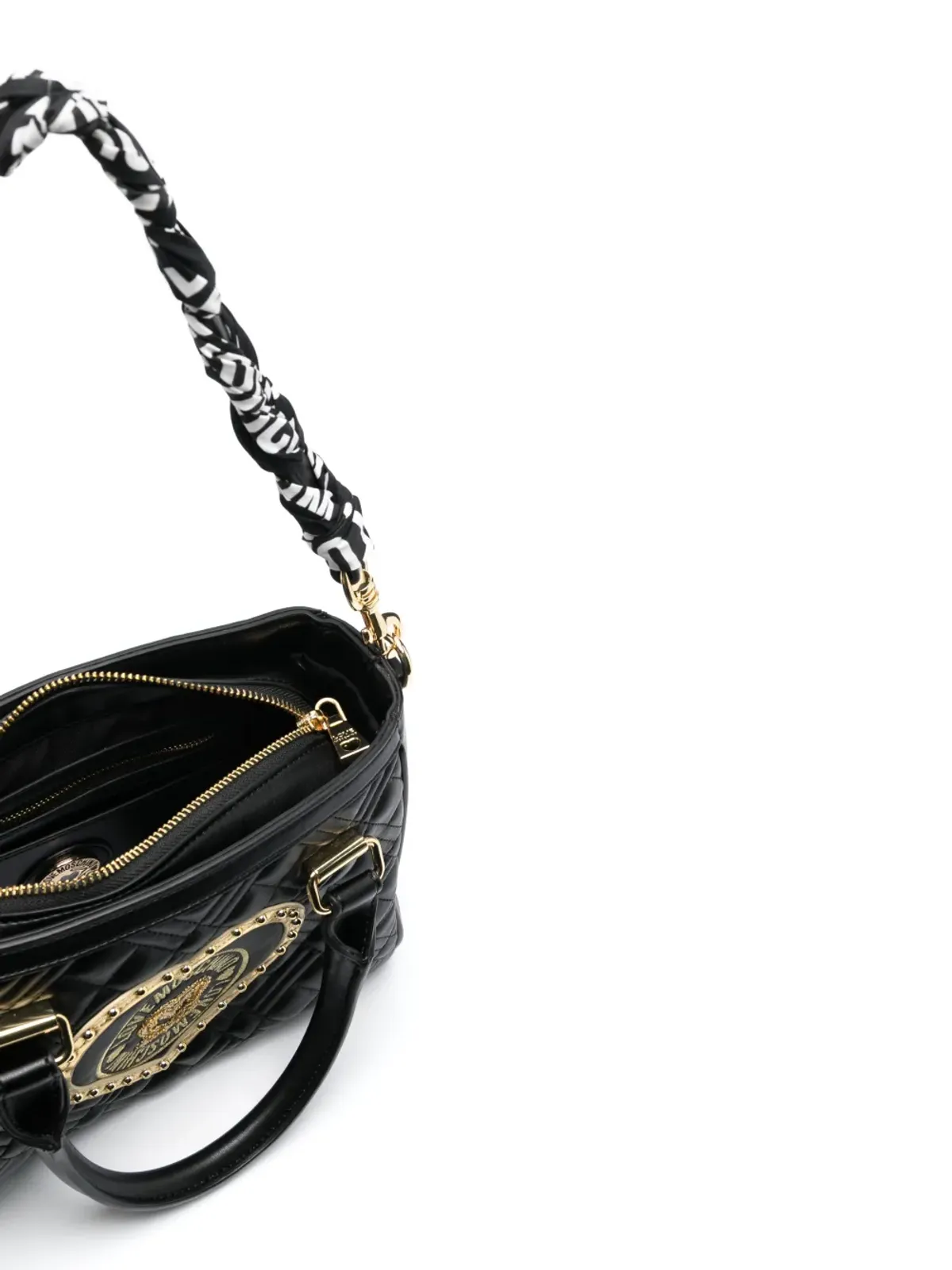 Love Moschino ハートパッチキルティング トートバッグ - 画像5