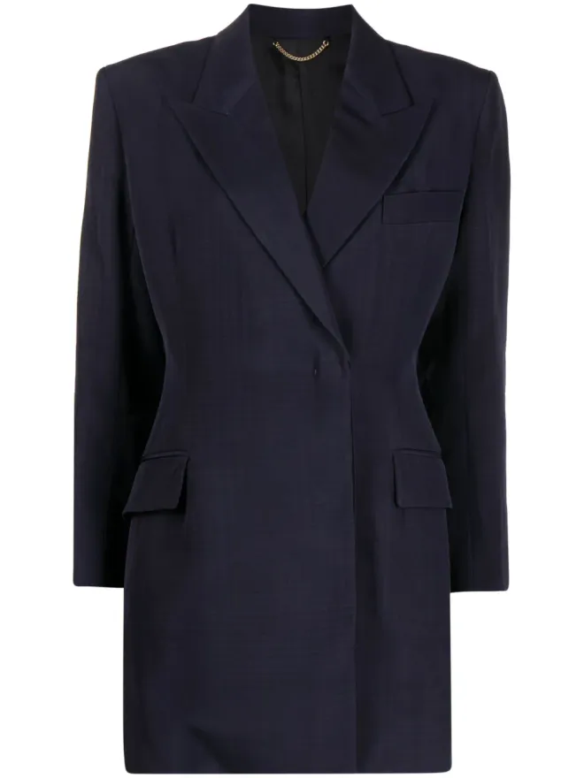 Victoria Beckham Victoria Beckham クロップド長袖シャツ - ブルーの商品画像