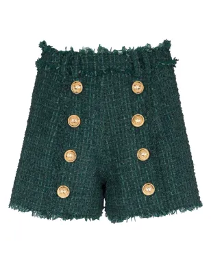 Balmain ボタンディテール ツイードショーツ - サムネイル1