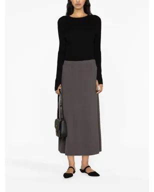 Fabiana Filippi ribbed-knit midi skirt - Grey - サムネイル2