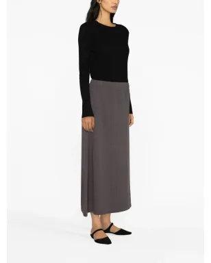 Fabiana Filippi ribbed-knit midi skirt - Grey - サムネイル3