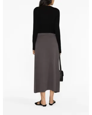 Fabiana Filippi ribbed-knit midi skirt - Grey - サムネイル4