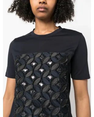 Fabiana Filippi パターンジャカード柄 クルーネック Tシャツ - サムネイル5