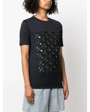 Fabiana Filippi パターンジャカード柄 クルーネック Tシャツ - サムネイル3